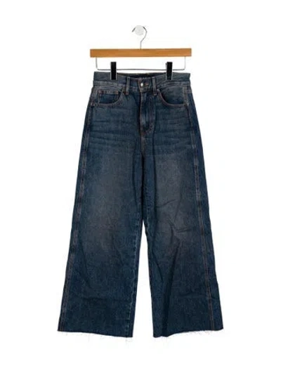 Pre-owned Veronica Beard Mid-rise Wide Leg Jeans In Blue