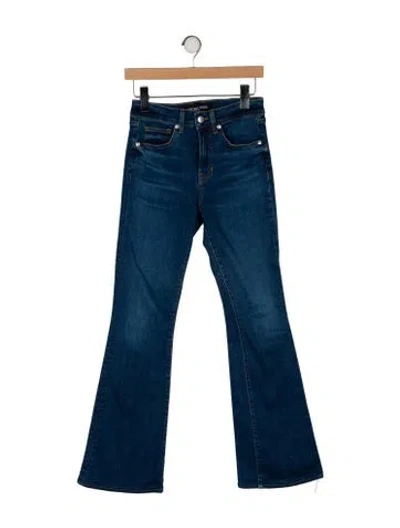 Pre-owned Veronica Beard Mid-rise Wide Leg Jeans In Blue