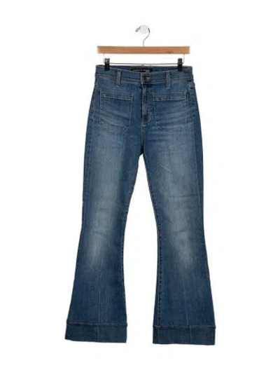 Pre-owned Veronica Beard Mid-rise Wide Leg Jeans In Blue