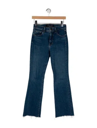 Pre-owned Veronica Beard Mid-rise Wide Leg Jeans In Blue