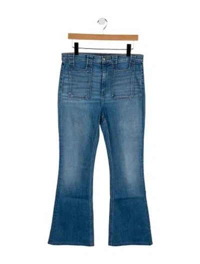 Pre-owned Veronica Beard Mid-rise Wide Leg Jeans In Blue