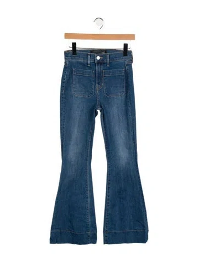 Pre-owned Veronica Beard Mid-rise Wide Leg Jeans In Blue