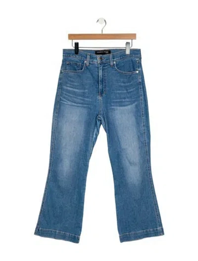 Pre-owned Veronica Beard Mid-rise Wide Leg Jeans In Blue