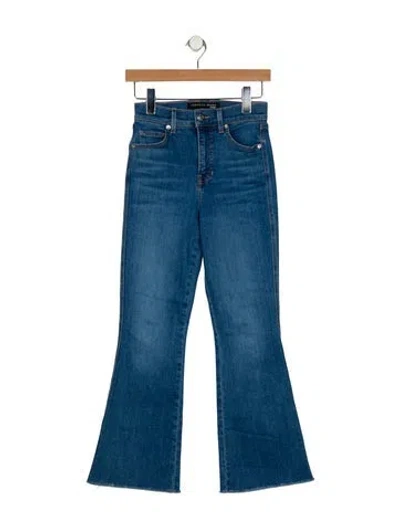 Pre-owned Veronica Beard Mid-rise Wide Leg Jeans In Blue