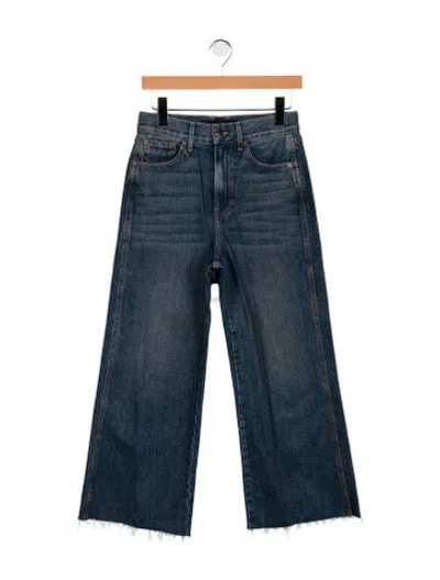 Pre-owned Veronica Beard Mid-rise Wide Leg Jeans In Blue