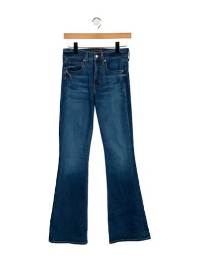 Pre-owned Veronica Beard Mid-rise Wide Leg Jeans In Blue