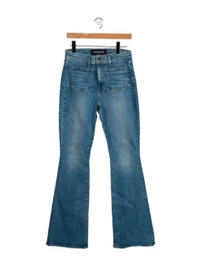 Pre-owned Veronica Beard Mid-rise Wide Leg Jeans In Blue