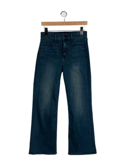 Pre-owned Veronica Beard Mid-rise Wide Leg Jeans In Blue