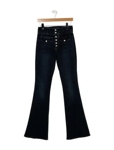 Pre-owned Veronica Beard Mid-rise Wide Leg Jeans In Blue