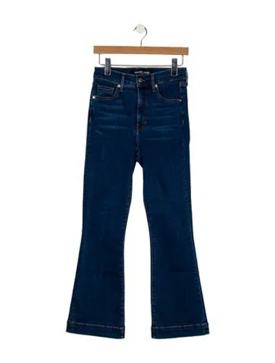 Pre-owned Veronica Beard Mid-rise Wide Leg Jeans In Blue