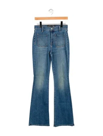 Pre-owned Veronica Beard Mid-rise Wide Leg Jeans In Blue