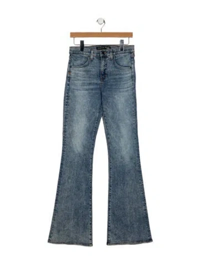 Pre-owned Veronica Beard Mid-rise Wide Leg Jeans In Blue