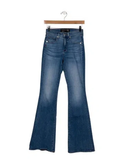 Pre-owned Veronica Beard Mid-rise Wide Leg Jeans In Blue