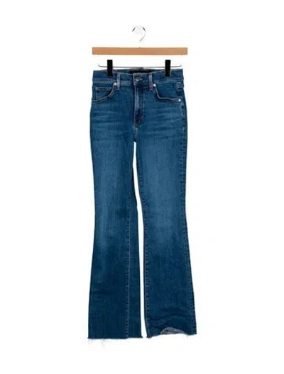 Pre-owned Veronica Beard Mid-rise Wide Leg Jeans In Blue