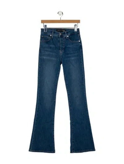 Pre-owned Veronica Beard Mid-rise Wide Leg Jeans In Blue