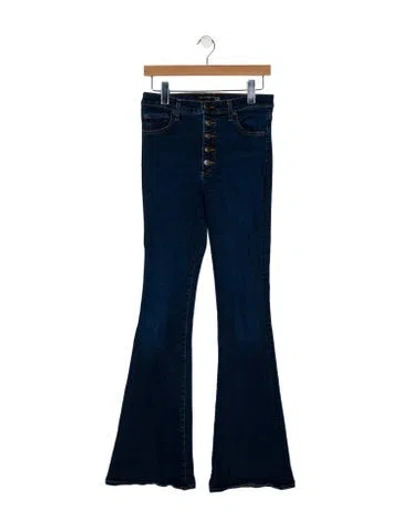 Pre-owned Veronica Beard Mid-rise Wide Leg Jeans In Blue