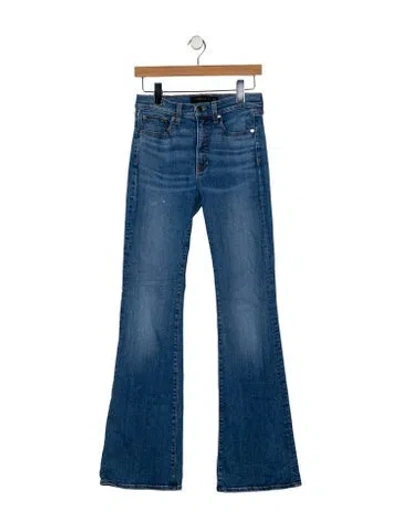 Pre-owned Veronica Beard Mid-rise Wide Leg Jeans In Blue