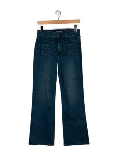 Pre-owned Veronica Beard Mid-rise Wide Leg Jeans In Blue