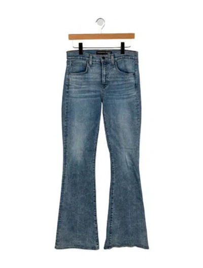 Pre-owned Veronica Beard Mid-rise Wide Leg Jeans In Blue