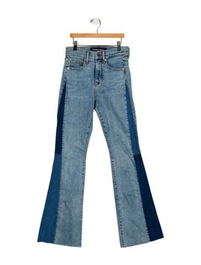 Pre-owned Veronica Beard Mid-rise Wide Leg Jeans In Blue