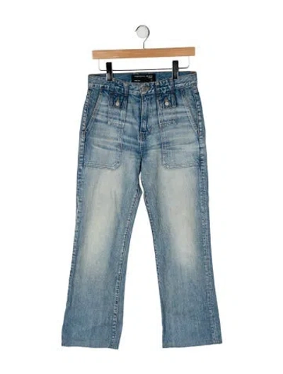Pre-owned Veronica Beard Mid-rise Wide Leg Jeans In Blue
