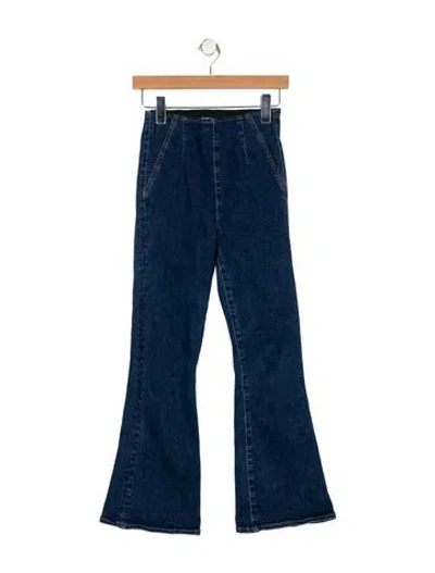 Pre-owned Veronica Beard Mid-rise Wide Leg Jeans In Blue