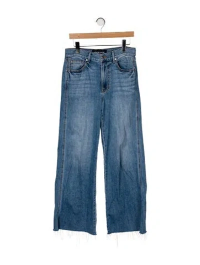 Pre-owned Veronica Beard Mid-rise Wide Leg Jeans In Blue