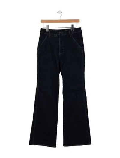 Pre-owned Veronica Beard Mid-rise Wide Leg Jeans In Blue