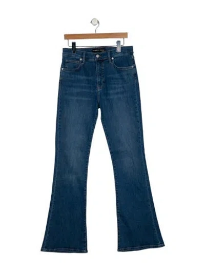 Pre-owned Veronica Beard Mid-rise Wide Leg Jeans In Blue
