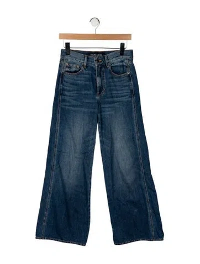Pre-owned Veronica Beard Mid-rise Wide Leg Jeans In Blue