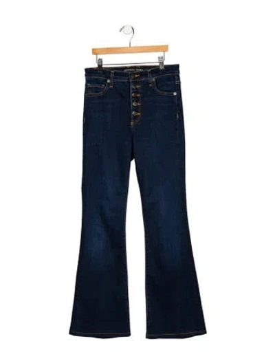 Pre-owned Veronica Beard Mid-rise Wide Leg Jeans In Blue