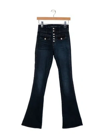 Pre-owned Veronica Beard Mid-rise Wide Leg Jeans In Blue