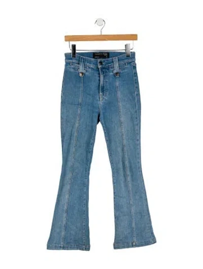 Pre-owned Veronica Beard Mid-rise Wide Leg Jeans In Blue