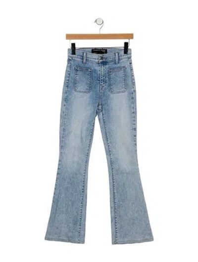 Pre-owned Veronica Beard Mid-rise Wide Leg Jeans In Blue