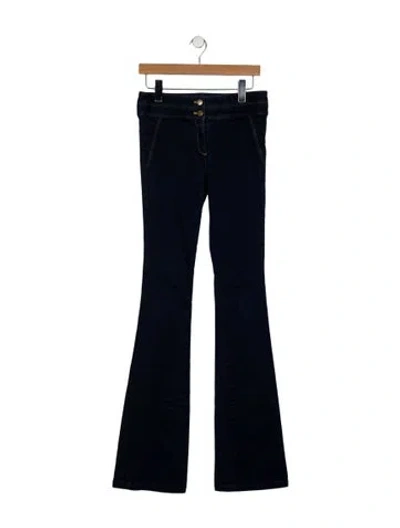 Pre-owned Veronica Beard Mid-rise Wide Leg Jeans In Blue