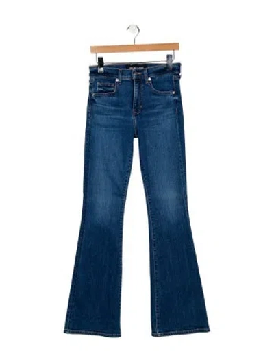 Pre-owned Veronica Beard Mid-rise Wide Leg Jeans In Blue