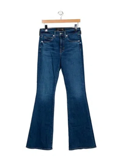 Pre-owned Veronica Beard Mid-rise Wide Leg Jeans In Blue