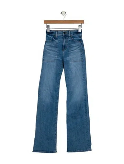 Pre-owned Veronica Beard Mid-rise Wide Leg Jeans In Blue