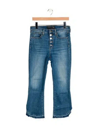 Pre-owned Veronica Beard Mid-rise Wide Leg Jeans In Blue