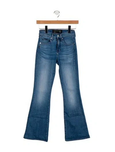 Pre-owned Veronica Beard Mid-rise Wide Leg Jeans In Blue