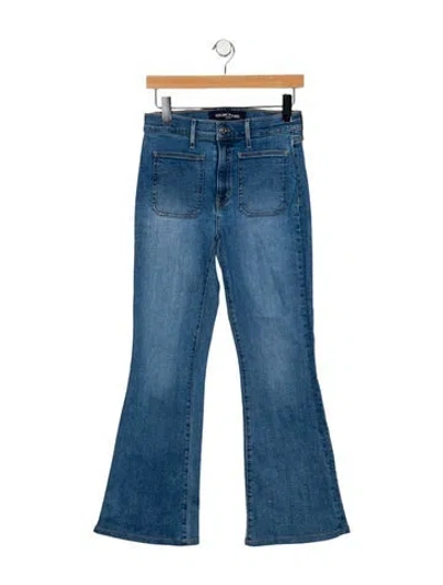 Pre-owned Veronica Beard Mid-rise Wide Leg Jeans In Blue