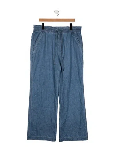 Pre-owned Veronica Beard Mid-rise Wide Leg Jeans In Blue