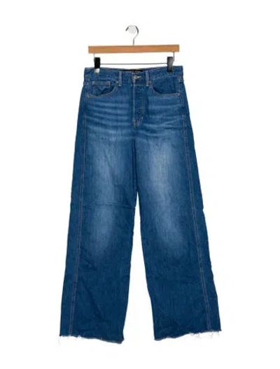 Pre-owned Veronica Beard Mid-rise Wide Leg Jeans In Blue