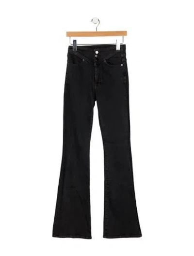 Pre-owned Veronica Beard Mid-rise Wide Leg Jeans In Gray