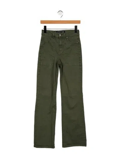 Pre-owned Veronica Beard Mid-rise Wide Leg Jeans In Green