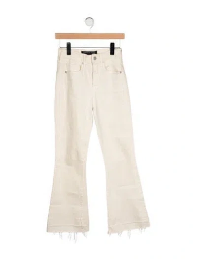 Pre-owned Veronica Beard Mid-rise Wide Leg Jeans In Neutral