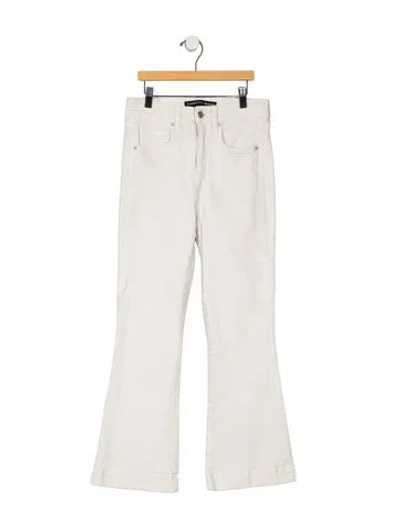 Pre-owned Veronica Beard Mid-rise Wide Leg Jeans In Neutral