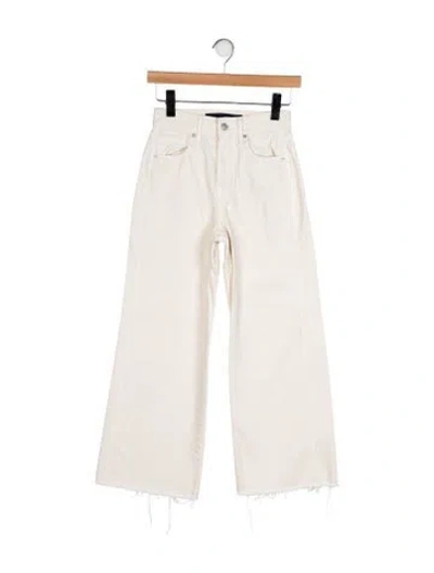 Pre-owned Veronica Beard Mid-rise Wide Leg Jeans In Neutral