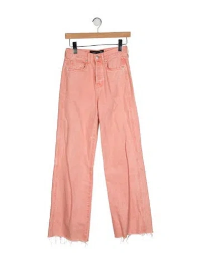 Pre-owned Veronica Beard Mid-rise Wide Leg Jeans In Pink