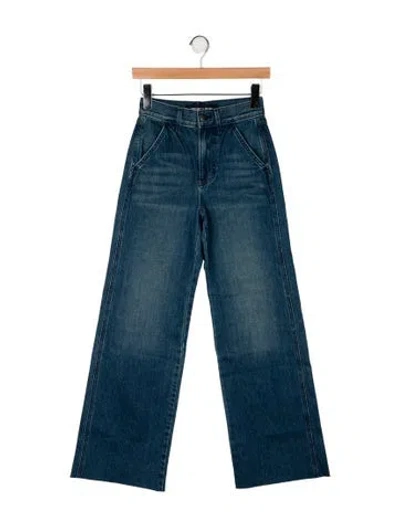 Pre-owned Veronica Beard Mid-rise Wide Leg Jeans W/ Tags In Blue